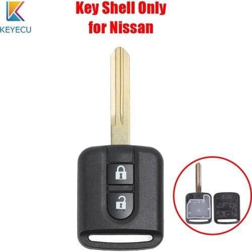 KEYECU Remote Car Key Shell Case Cover Keyless Entry 2 Buttons for Nissan Qashqai Micra Navara Almera Note