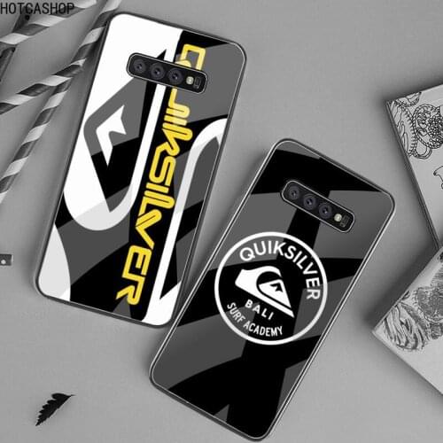 Surf and skateboard quiksilver Phone Case Tempered Glass For Samsung S20 Plus S7 S8 S9 S10 Plus Note 8 9 10 Plus