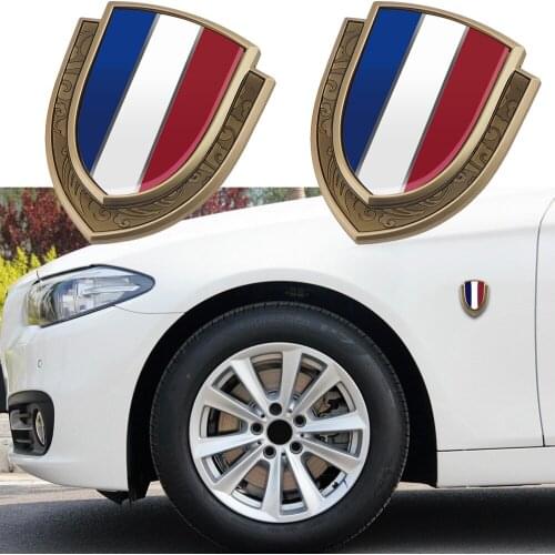 France Flag Shield Car Body Side Logo Sticker Car Styling For Peugeot Citroen Renault DS C1 C2 C3 C4 C5 C6 C8 3008 4008 5008 206