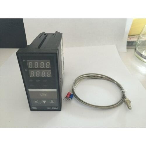 Hot selling Digital RKC PID Temperature Controller digital Thermostat REX-C400 + K type thermocouple probe 1M , Relay Output