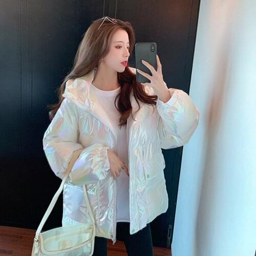 Cotton jacket winter new bright fabric cotton coat womens short cotton jacket