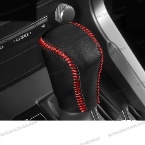 Leather car shift knob gear lever post cover for lexus nx nx300h 300h 200 nx200 2015 2016 2017 2018 2019 2020 2021 auto styling