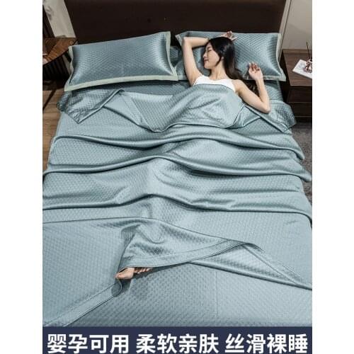 Summer Towel Quilt Ice Silk Blanket Thin Summer Air-Conditioning Cover Blanket Bamboo Fiber Summer Cool Blanket Dormitory Adult