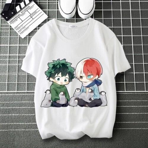 My Hero Academia Todoroki Shoto Graphics Printed summer T-Shirt Round Neck Short Sleeve Modal Unisex Shirts