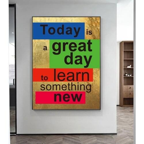 Motivational Quote Canvas Painting on The Wall Poster Positive Thoughts Inspirational Wall Art Picture Living Room Office Decor