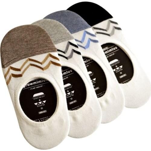 6 Pairs/lot Mens Boat Socks Summer Autumn Men Quality Cotton Breathable Sock Slippers Wave Design Male Socks Sox Meia Calcetines