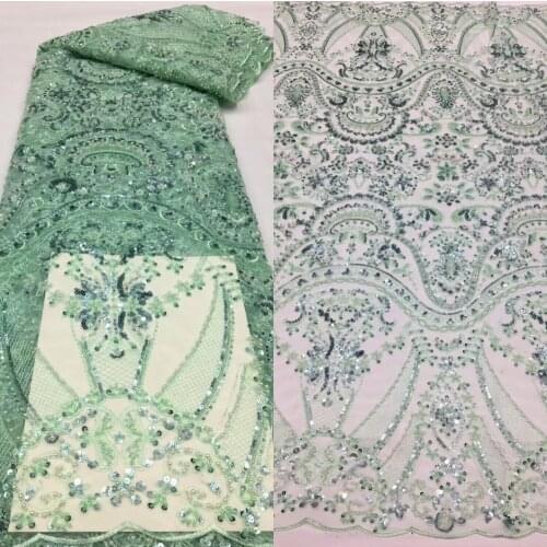 New arrival SYJ-688684 Sequins Beads African Lilac Lace Fabric High Quality French Tulle Net with Sequins For Nigeria Wedding