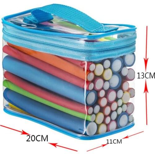 At Fashion 18cm 42pcs/set 7 Styles hair curling flexi rods plastic magic hair curlers DIY long hair curl tools