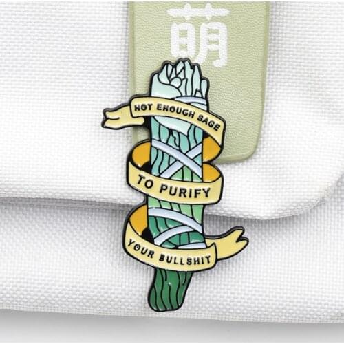 Please Don't Talk Nonsense Creative Abstract Seaweed Cartoon Alloy Drip Brooch Funny Enamel Lapel Pin Collar Pins Brooch Badge