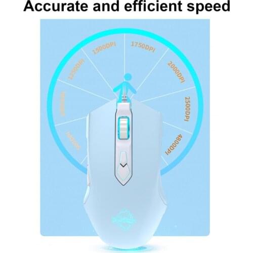 2 Colors Optional AJAZZ Practical Silent Click Wired Mouse Lightweight USB Mouse Precise for Computer