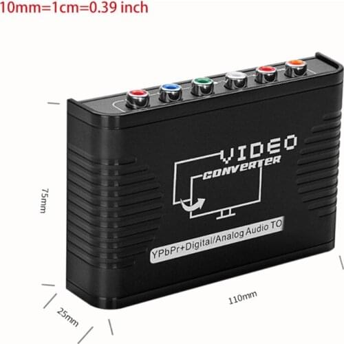 P82F to Component Converter, Avedio Connects to 1080P YPbPr 5RCA RGB + R / L Video Adapter for A-pple TV, PS5