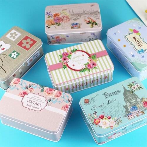 1pc Europe Styles Metal Empty Storage Box Cosmetics Jewelry Organizer Case Lipstick Perfume Box