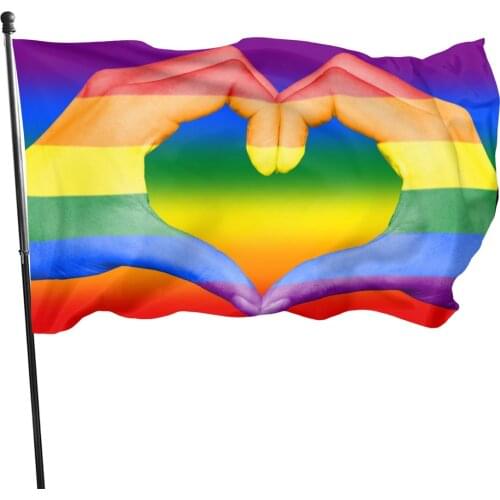 Gay Pride Rainbow Peace Lgbt flag for decoration 90x150cm