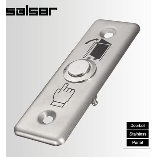 Stainless Steel Touch Panel Doorbell Reset Momentary Screws Foot Installation In Narrow Frame Push Button Switch