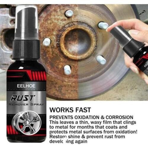 30ml Car Rust Remover Spray Metal Surface Chrome Paint Car Maintenance Care Spray Home Iron Powder Cleaning Rust Remover