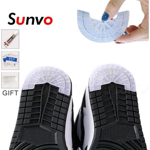 Sunvo Heel Sole Protector Sneakers Men Women Shoe Repair Rubber Sole Replacement Anti-slip Wear-resistant Self-Adhesive Outsoles