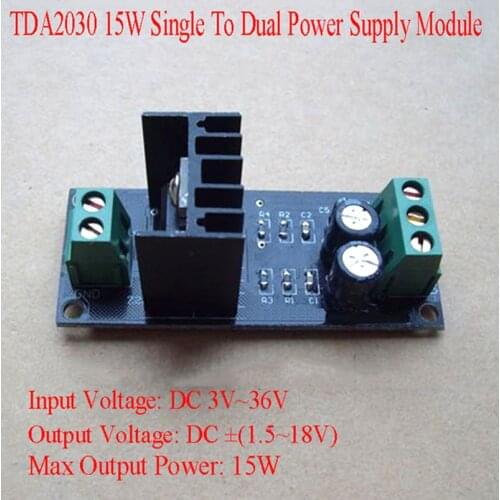 TDA2030 15W Single To Dual Voltage Power Supply Module Positive Negative Power Supply Output