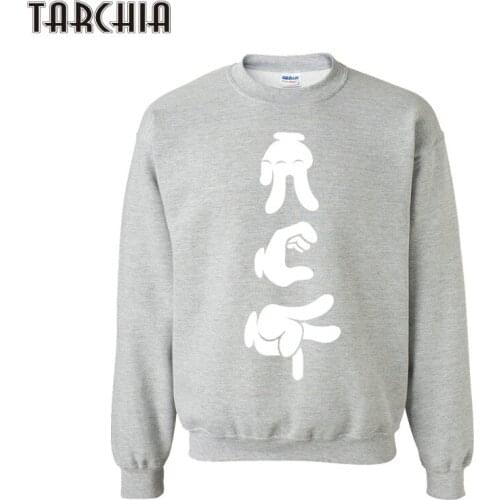 TARCHIA Hoodies Men Sweatshirt Pullover Men Hand Printed Hoodie Hip Hop Casual Jacket Oversize Men Tracksuit Clothing Homme