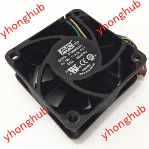 AVC DS06025B12U -P021 DC 12V 0.70A 60X60X25mm Server Cooling Fan