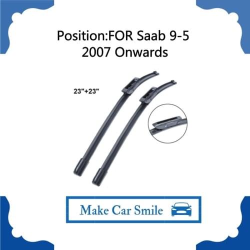 For Saab 9-5 23"+23" 2 Pieces Windscreen 2007 Onwards Natural Rubber Car Accessories