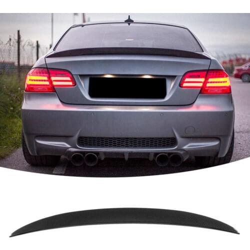 Carbon Fiber Look for M Performance High Kick Rear Trunk Lid Spoiler Wing Fit for BMW 3 Series E92 Coupe 2007 2008 2009-2013