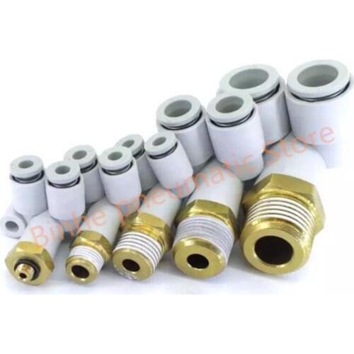 Outer Screw Straight Pipe Quick Insert Joint Pneumatic Components KQ2LU12-02AS/KQ2LU12-03AS/KQ2LU12-04AS