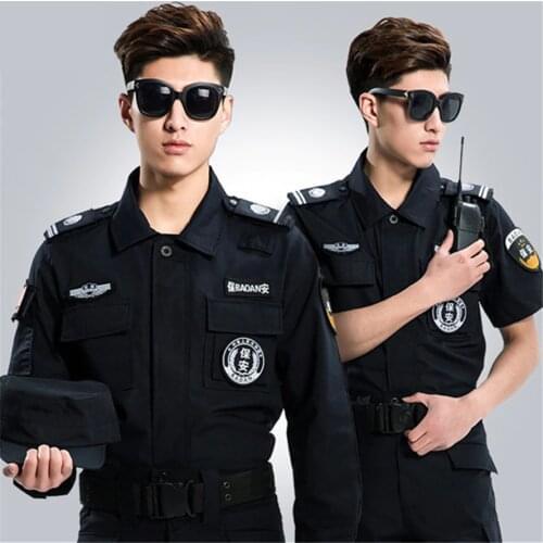 Military Uniform Men Army Security Combat Suit Tactical Guard Shirt+Pants Work Clothes