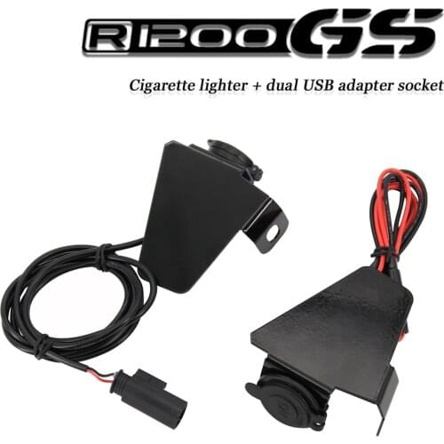 Dual Usb Charger Motorcycle Lighter Charger Cigarette Waterproof Socket Adapter for BMW R1200 GS R1250 GS Adventure R1250 GS