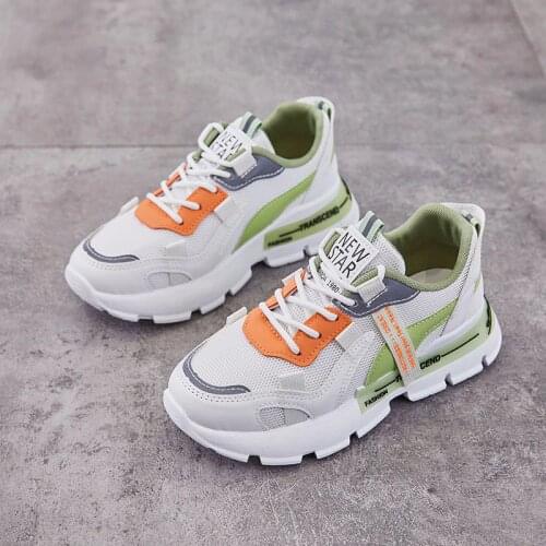 Womens Sports Shoes Colorful Casual Shoe Breathable Mesh Sneakers Platform Lightweight Running Shoe Student Fashion Dad Shoe