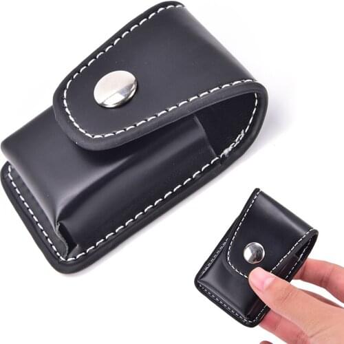 Windproof Zip Cigarette Lighter Gift Bag Small Box Case For Zippo Super Match High Leather Cover Men Box Holde