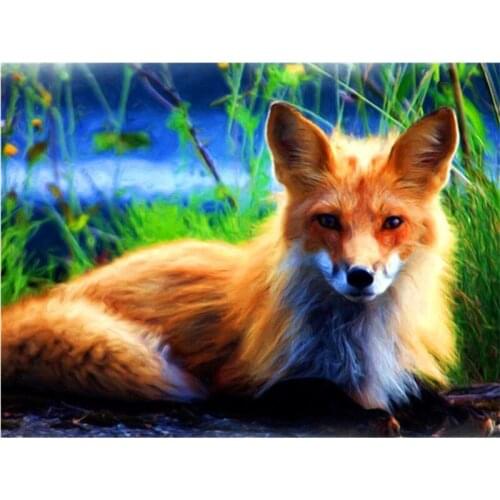 5D DIY Full Diamond Painting Kit Animal Diamond Embroidery Cross Stitch Fox Rhinestones Mosaic Sale Decor for Home