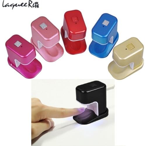 6W Mini USB LED UV Lamp For Nail Art Curing UV Gel Nail Polish Nail Dryer 60s Timer Setting UV Lamp USB Charg