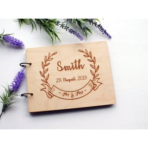 Floral Leave Wedding Guestbook Alternative ,Memory Guest Book, Photo Album, Wedding