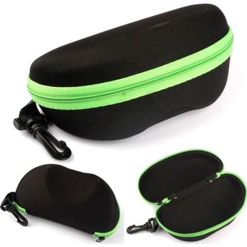 Vehicle Car-Styling Purple Portable Carabiner Eye Glasses Sunglasses Hard Case Protector Box Holder #30