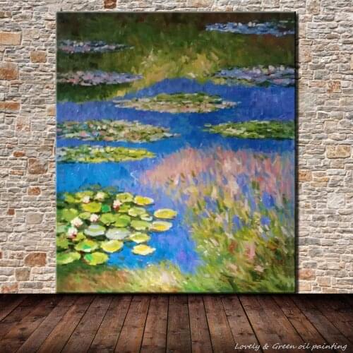 Frameless Picture Hand Painted Oil Painting On Canvas Hand Painted Lotus Flowers Famous Oil Paintings Home Decor For Living Room
