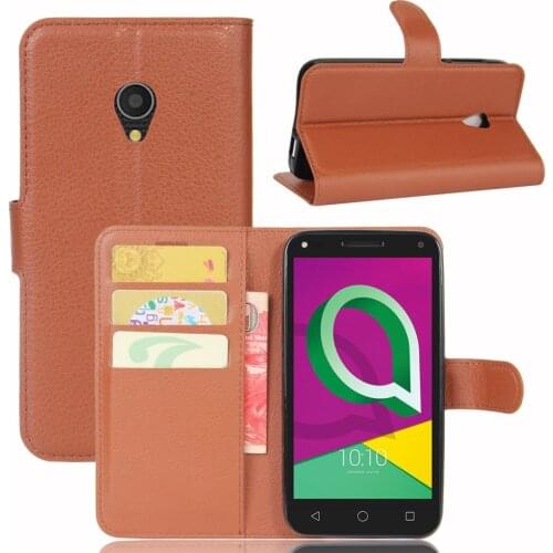 Brand gligle fashion leather wallet case cover for Alcatel U5 3G case protective shell bags
