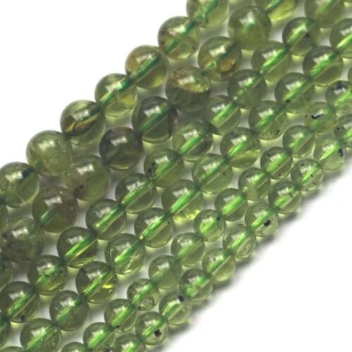 6mm 8mm natural peridot GEM beads natural stone beads DIY loose beads for jewelry making strand 15" wholesale