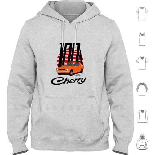 Datsun Cherry 100a - Orange E10 hoodies long sleeve Datsun Datsun Cherry Datsun 100a Datsun 240z Datsun Sunny Datsun