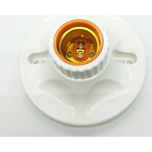 E27 LED Light Bulb Holder Round Square Fitting Socket with US Plug Switch E27 Base Hanging Lamp Socket for Home 6A 110V-220V