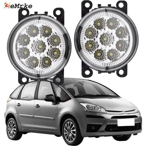 EEMRKE 2-PCS Car-Styling for Citroen C4 Picasso 2006-2016 2015 2014 2013 2012 2011 9-Pieces Led Fog Lights H11 12V Fog Head Lamp