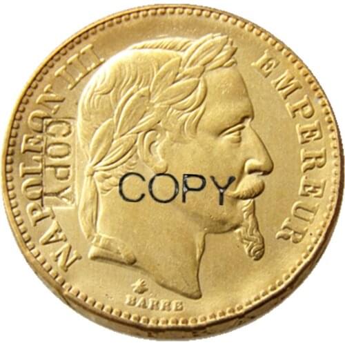 France 20 Franc 1870A Gold Plated Copy Coin