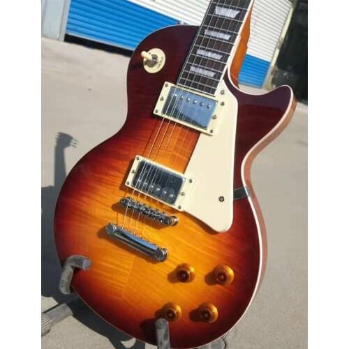 Guitarra eléctrica de alta calidad, llama de arce superior Buena calidad de sonido ¡Envío Gratis