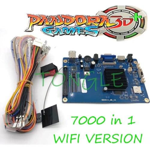 Pandora Box 3d Saga EX 7000 In 1 Game Built-in 64g Wifi Save Function Multiplayer Joysticks Arcade Game Console PCB Video