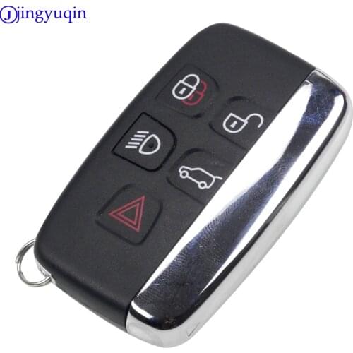 Jingyuqin 5 Buttons for Land Rover Range Rover Sport Evogue LR4 2010-15 Refit Replacement Smart Remote Key Fob Car Key Styling