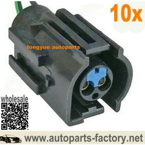 Longyue 10pcs 2 Pin Radiator Fan Switch Plug Connector Sierra Cosworth Zetec Escort Focus for Ford