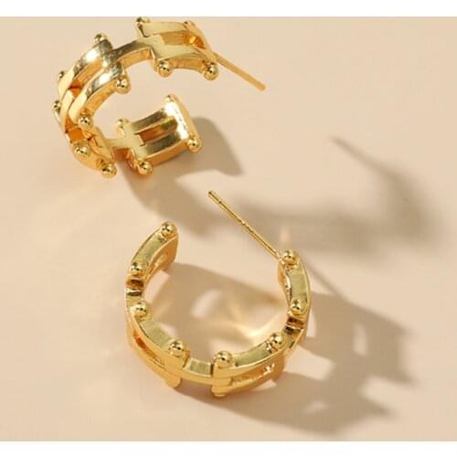 MANGOSKY C Shape Earrings 925 Silver Needle Earring Women