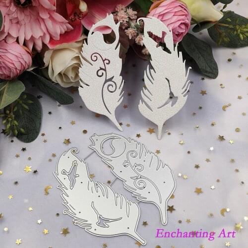 Beautiful Feathers Metal Cutting Dies 2021 New Stencils for DIY Scrapbooking/Photo Album Decorative Embossing DIY Paper Cards