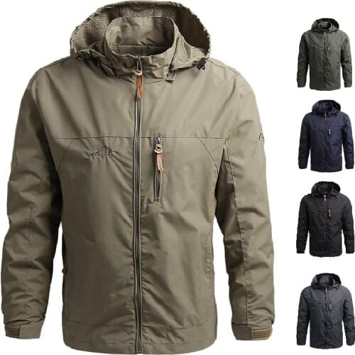 Breathable Jacket Men 2021 Spring Lightweight Hooded Coat Waterproof Jackets Men Fashion Tactical Military Outdoor Windbreaker