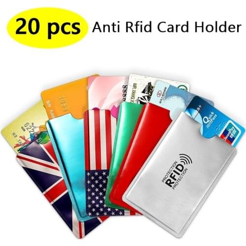 2021 New Anti Rfid Card Holder NFC Blocking Reader Lock Id Bank Card Holder Case Protection Metal Credit Card Case Aluminium