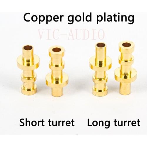 DIY Project Turret lug Audio Tag Board Turret Board Terminal Board Rivet Copper Plated Gold Turrets 1~3mm Board Tube Amplifier
